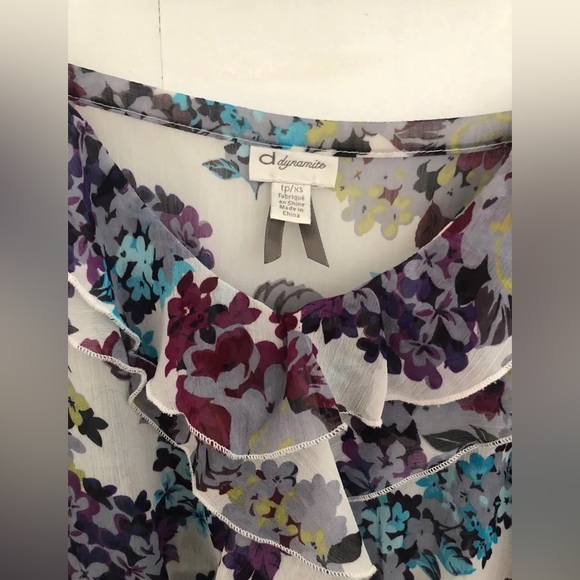 DYNAMITE floral cami tunic length - Picture 4 of 5